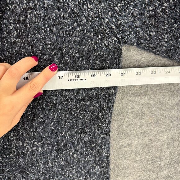 August Silk Cardigan Women L Large Gray Knit Collared Long Sleeve Acrylic - Picture 5 of 7